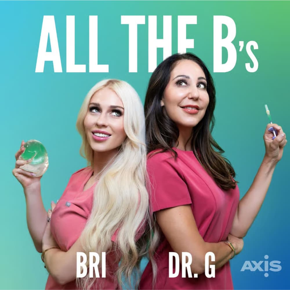 All the B's podcast cover image featuring Bri and Dr. Kat Gallus