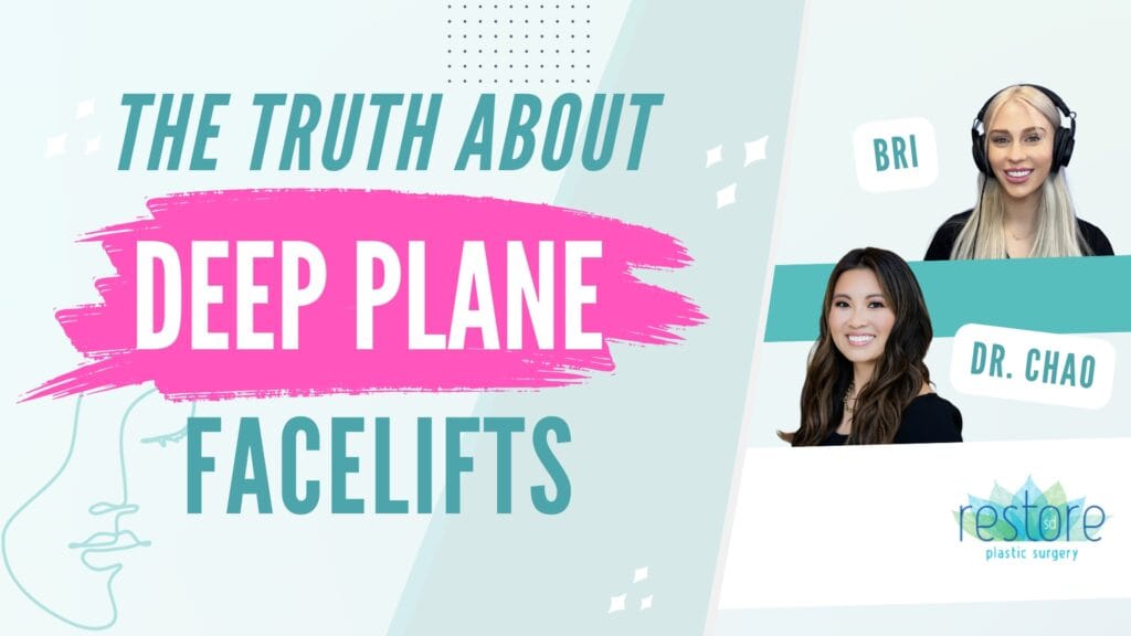 San Diego facial plastic surgeon Dr. Janet Chao and our scrub tech Bri on the episode of their podcast "All the B's" where they chat about deep plane facelift [The Truth About Deep Plane Facelifts]