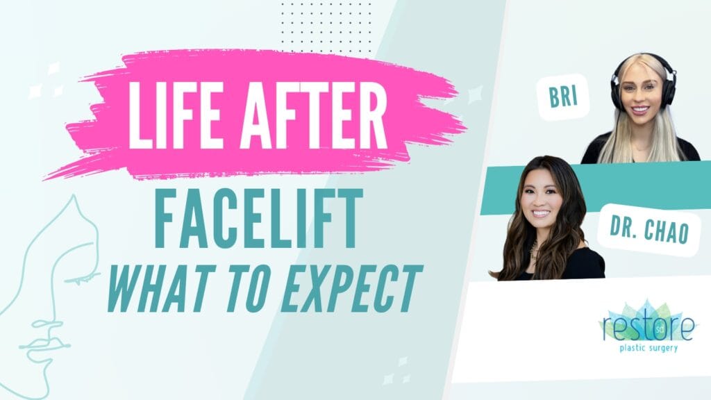 San Diego facial plastic surgeon Dr. Janet Chao and our scrub tech Bri on the episode of their podcast "All the B's" where they chat about facelift recovery [Life After Facelift | What to Expect]
