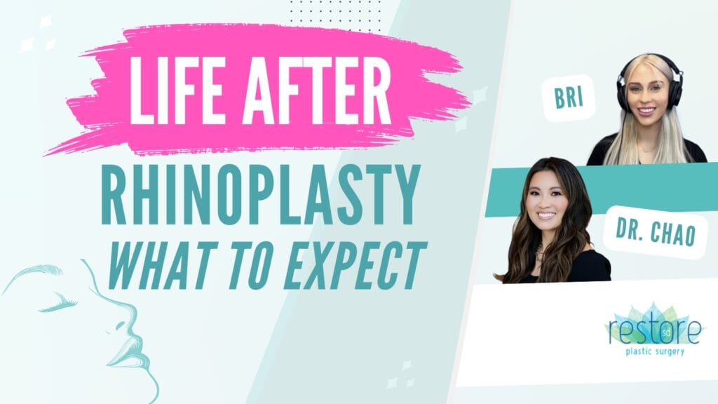San Diego facial plastic surgeon Dr. Janet Chao and our scrub tech Bri on the episode of their podcast "All the B's" where they chat about rhinoplasty recovery [Life After Rhinoplasty What To Expect]