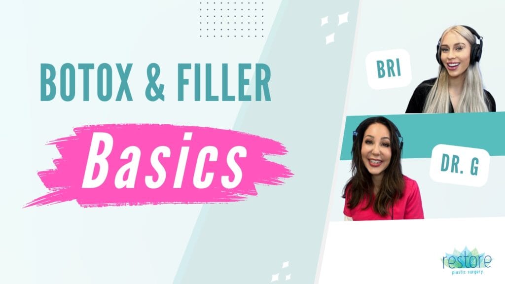 San Diego plastic surgeon Dr. Katerina Gallus and her scrub tech Bri on the episode of their podcast "All the B's" where they chat about Botox & filler [Botox & Filler Basics]